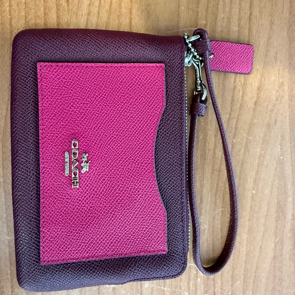 Coach Pink and Purple Wristlet